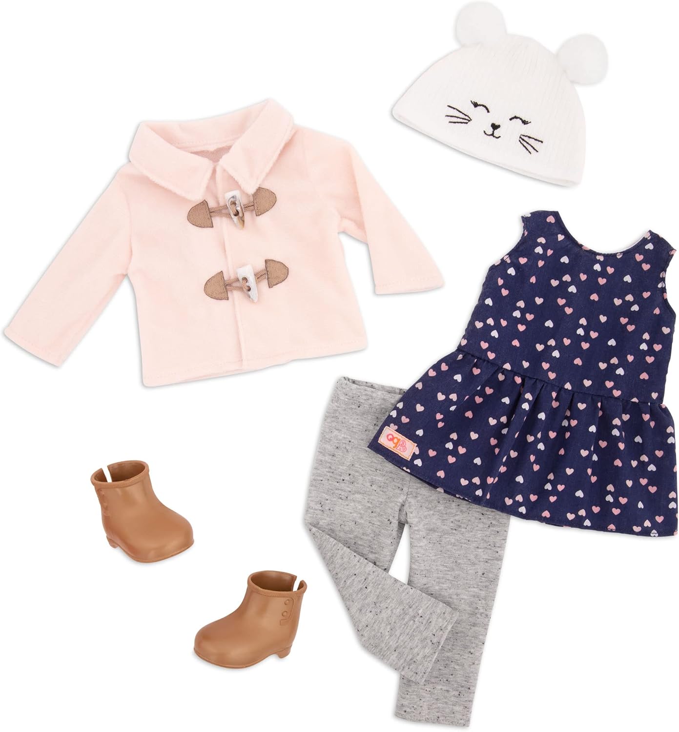 Our Generation – Outdoor Outfit – Duffle Coat – 18-inch Doll Clothes – Pretend Play – Toys for Kids Ages 3 & Up – Cheerfully Chilly