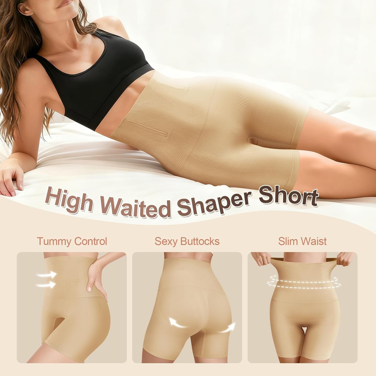 Women Tummy Control Underwear,High Waisted Shapewear Shaper Shorts,Butt Lifting Seamless Panties Girdle for Women - Image 3