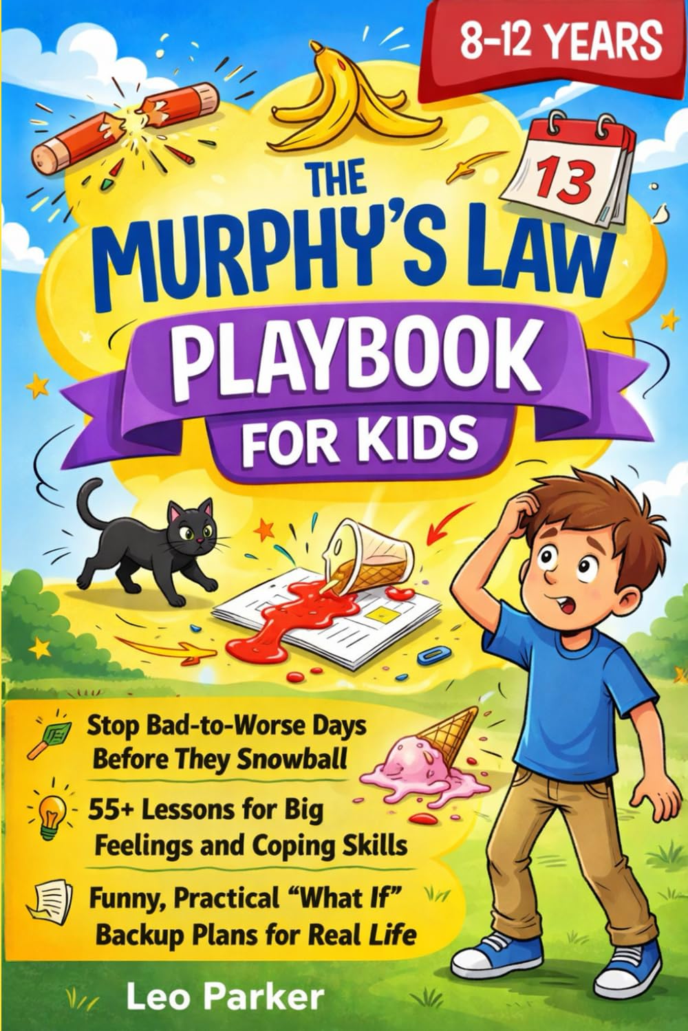 The Murphy’s Law Playbook for Kids: A Funny and Practical Guide with 55+ Real-Life Lessons to Stop Bad-to-Worse School, Friends, and Family Days with Coping Skills and Smart Backup Plans
