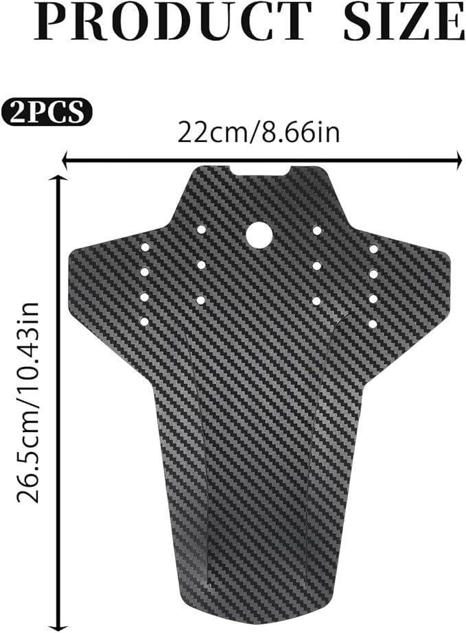 2 Sets Guardabarros MTB Delantero y Trasero Ajustable 29 Pulgadas miniatura 2