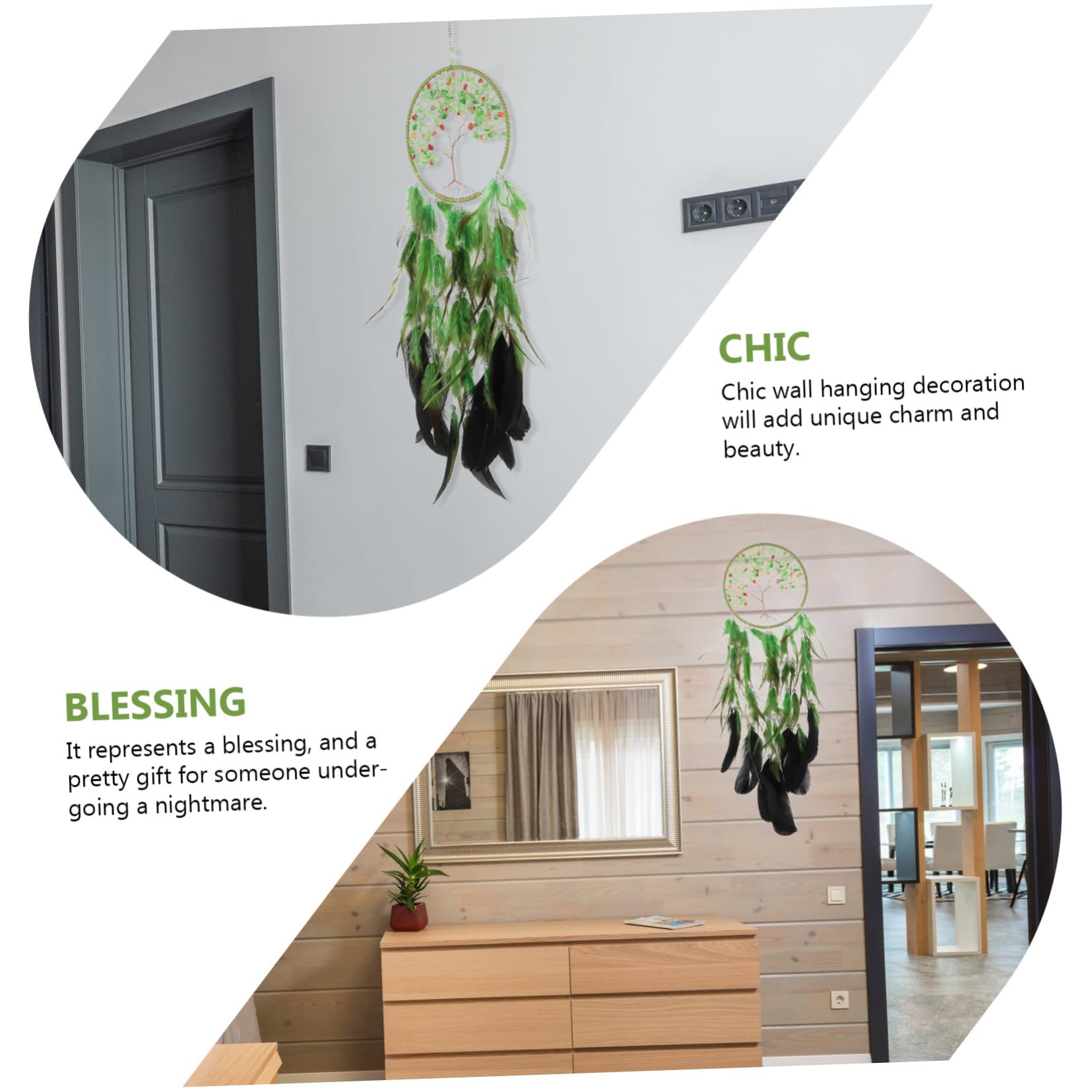 STOBAZA 1Pc Chic Catcher Pendant for Boho Home Decoration Unique Wall Hanging Decor for Bedroom and Living Space