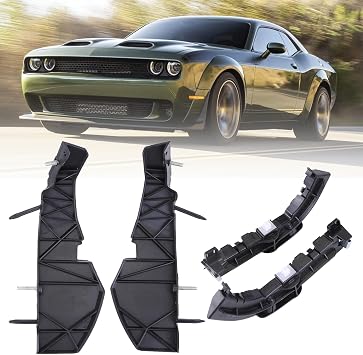 Front Bumper Bracket Support Retainer for Dodge with Challenger 2015-2022 - Replaces OEM Parts 68024342AA, 68024343AA, 68259546AA & 68259547AA - Essential for Secure Front Bumper Installation