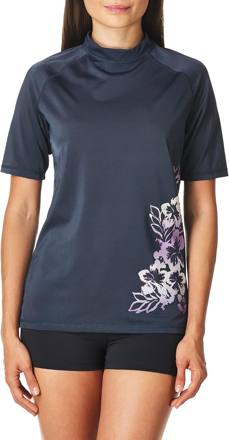 Kanu Surf Womens Marina Upf50Short Sleeved Active Rashguard & Workout Top