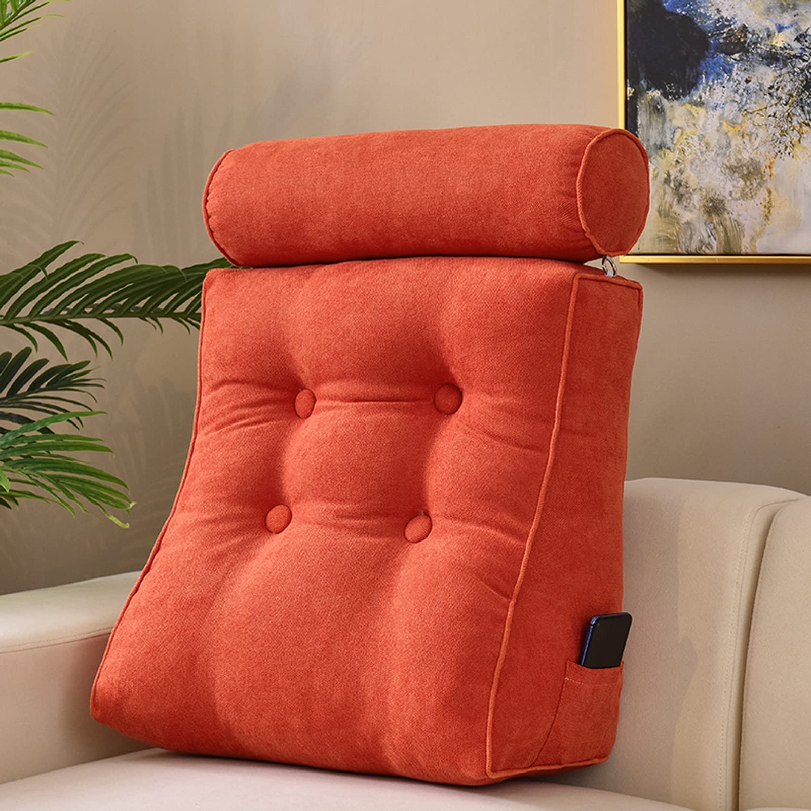 SBZIOJHDR backrest cushion, Reading Pillows,Lumbar Support Cushion,Rest Backrest Pillow,Great As for Books Or Gaming