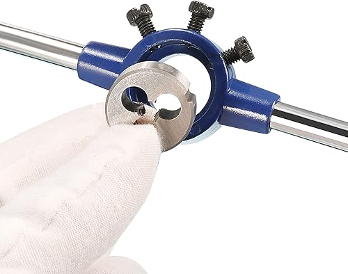 Miniatura 6 de uxcell Juego de llaves de mango redondo, troquel de rosca UNC #4-40 y soporte de troquel de 0.787 in (Compatible con 0.433 in-0.787 in OD Die  M3-M4