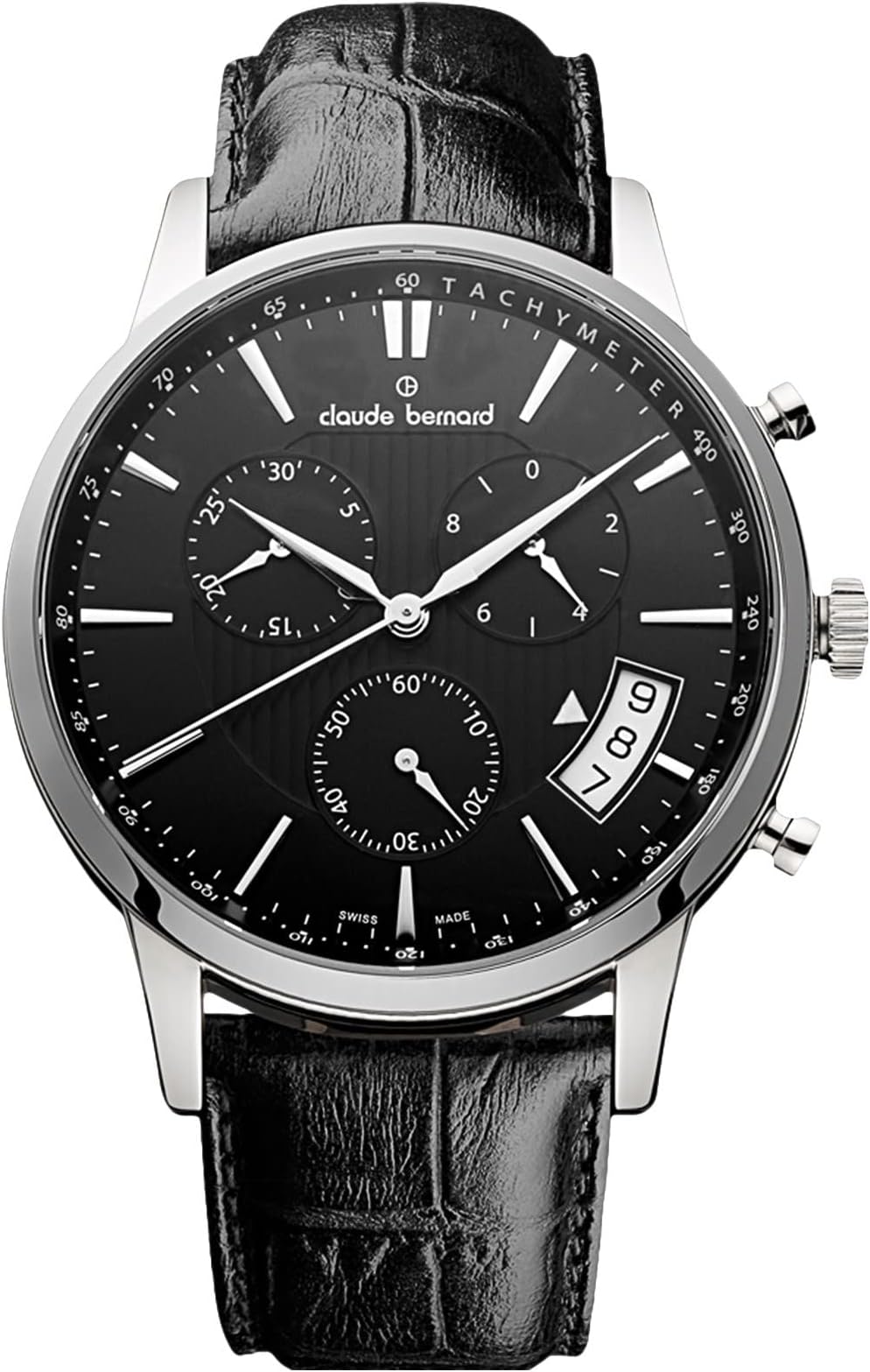 Men's 01002 3 NIN Classic Chronograph Analog Display Swiss Quartz Black Watch