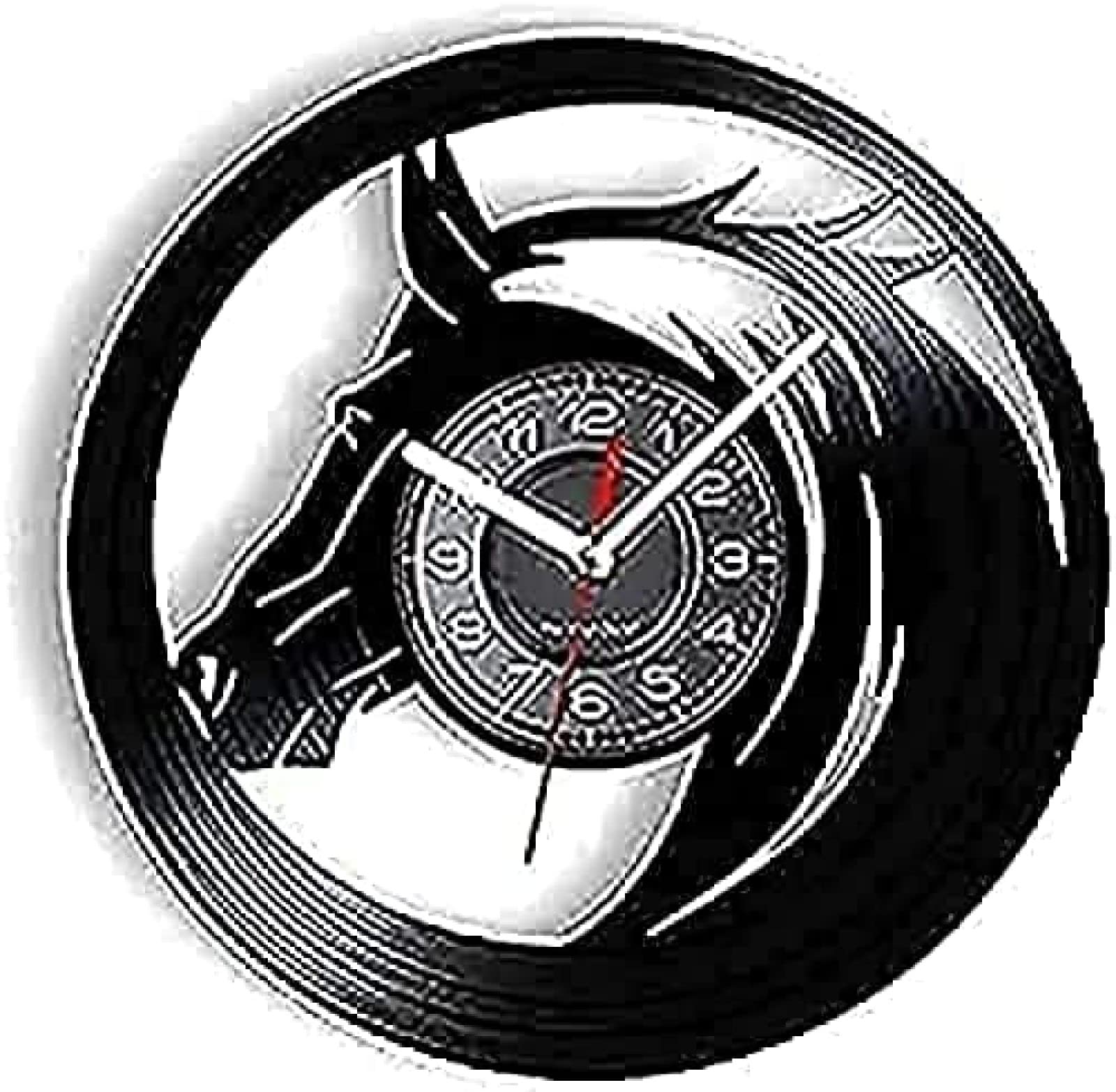 Horloge murale cheval 12 pouces idéale pour sublimer le salon des passionnés d'équitation