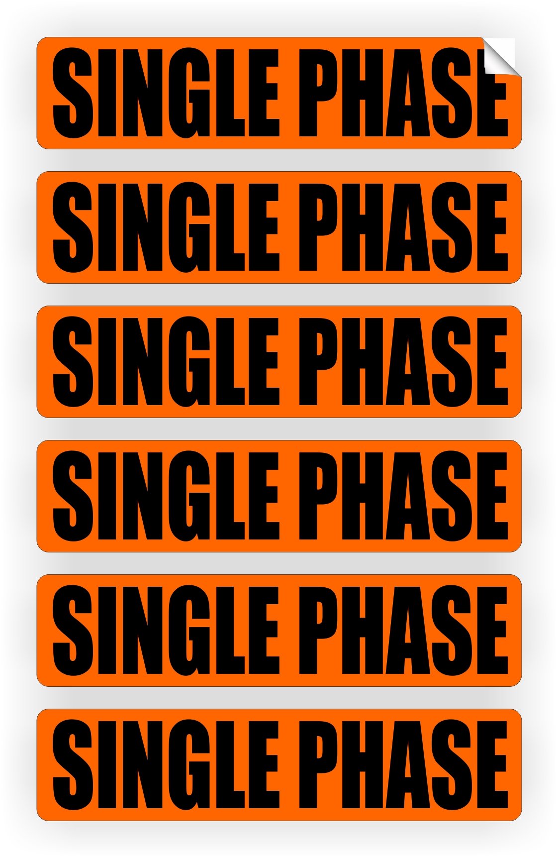Single Phase Voltage & Conduit Markers | Stickers | Decals | Labels Electrical 6x
