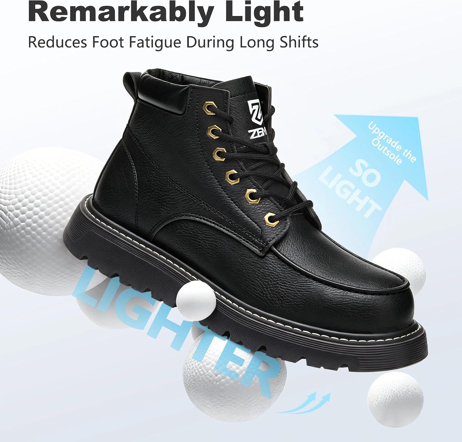 Steel Toe Shoes for Men Women, Anti-Puncture Construction Work Shoes