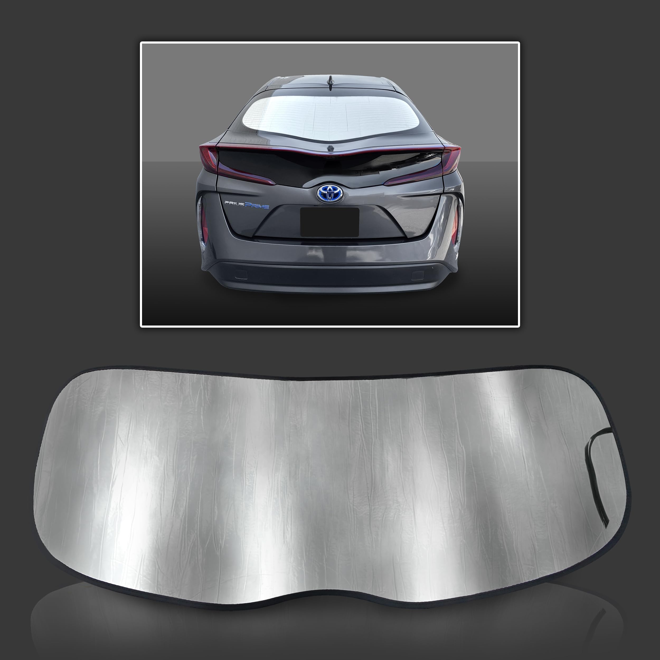 Custom Fit Rear Tailgate Window Reflective Sun Shade for 2017 2018 2019 2020 2021 2022 Toyota Prius Prime Hatchback, Insulated Window Sunshade Privacy Accessories Blockout UV Reflector Protection