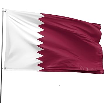 Qatar Flag 3x5FT Qatari National Polyester With 2 Grommets For Patriotic Qatari Themed Festival Events Party Decoration