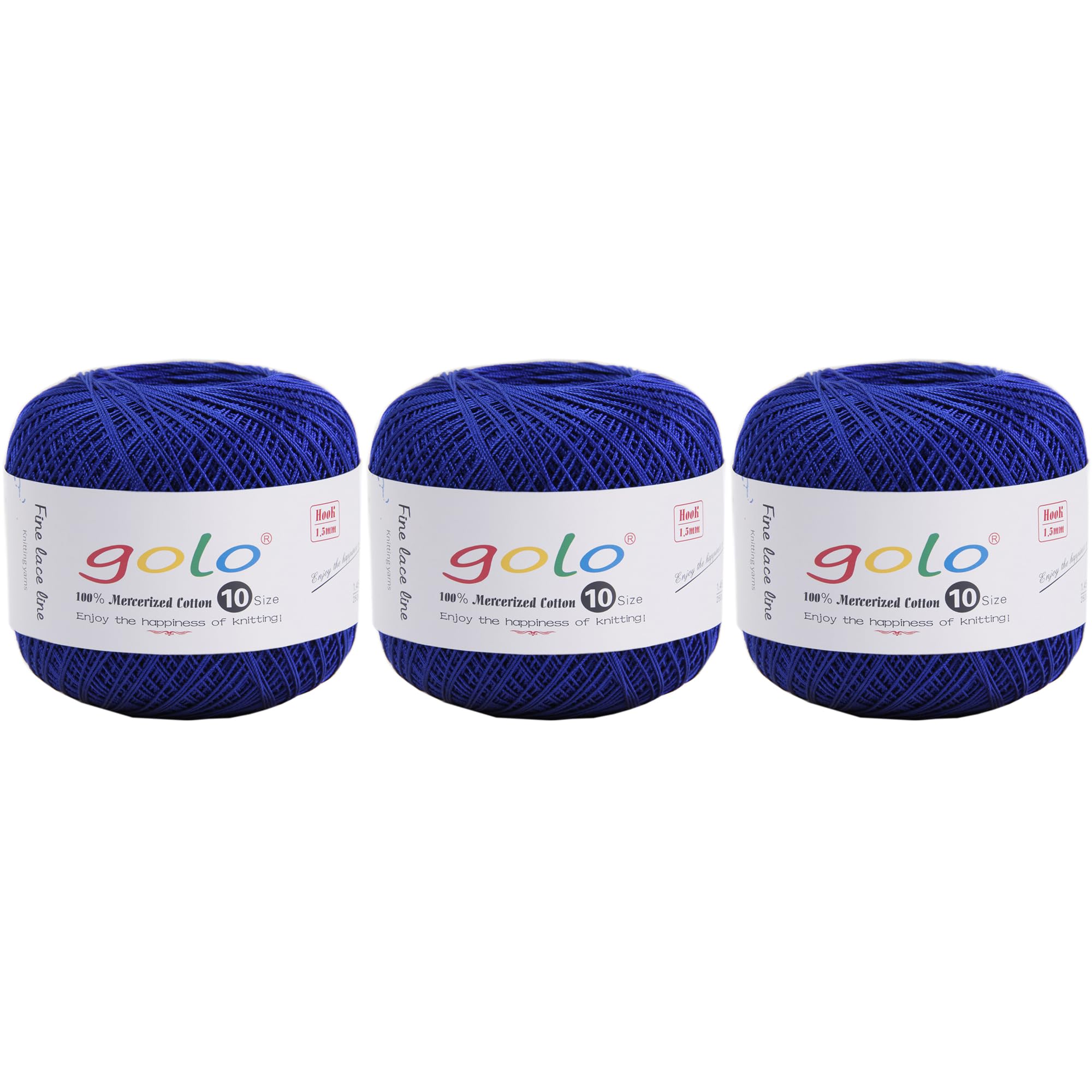 golo 3 Balls Crochet Thread Yarn for Hand Knitting Crochet Yarn