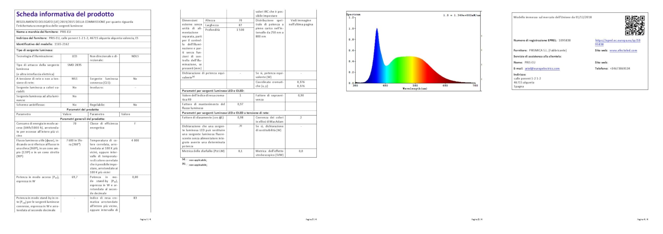 LEDKIA Pantalla Estanca LED 150cm 70W Aluminio IP65 4000K Blanco Neutro