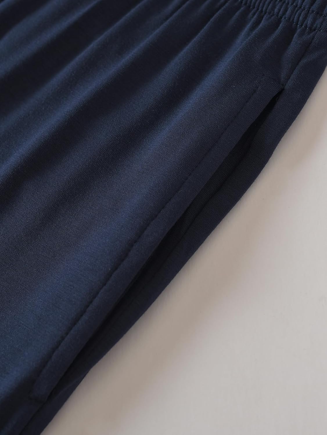 Latuza Women's Petite 2 Piece Pj Lounge Set Petite Length Top Wide Leg Pants - Image 4