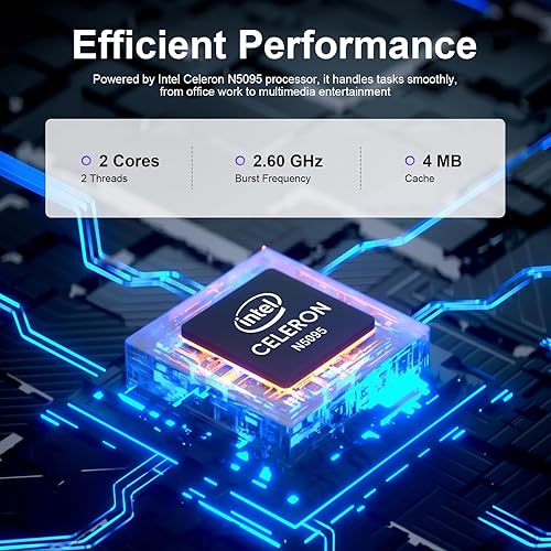 Miniatura 5 de JUSTTHINK Portátil de 14 pulgadas, Windows 11 Hogar, 256 GB, SSD 8 GB RAM, Intel Celeron J4105 5G WiFi Bluetooth 720P Cámara (J4105)