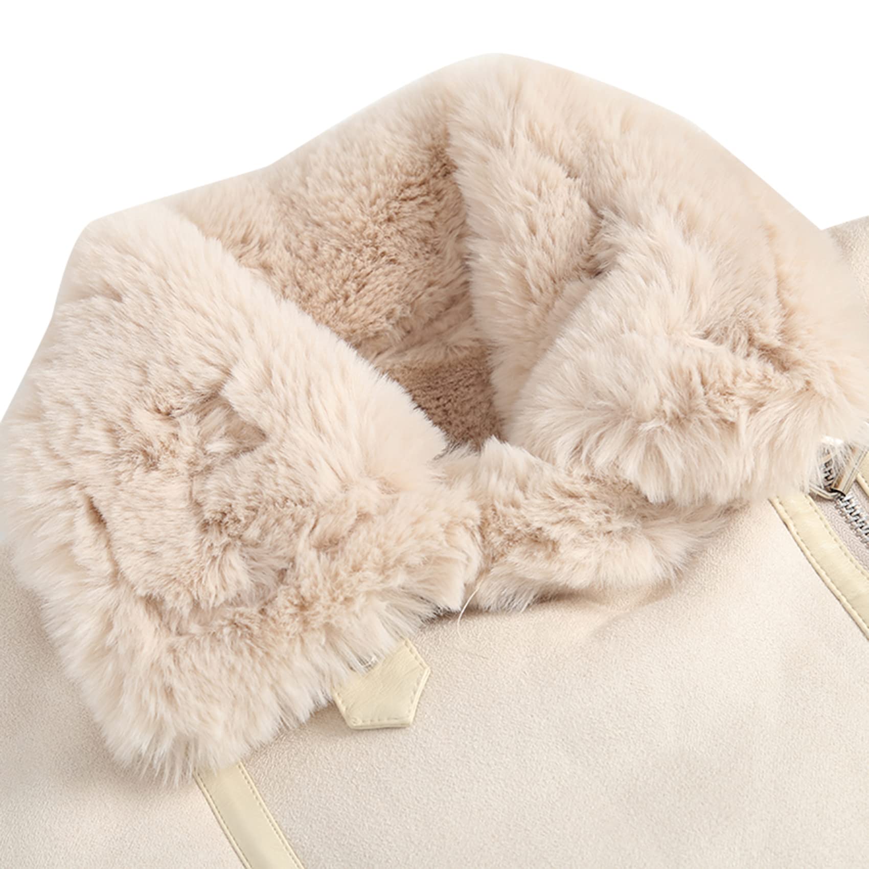 Automne Et Hiver éPais pour Femmes Double Face en Fourrure d'agneau Un Manteau en Peau De Daim Velours Mode Veste Chaude