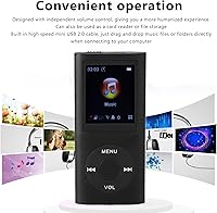 Vista 2 de Reproductor de MP3, reproductor de música TFT de 1.8 pulgadas, sonido de alta fidelidad, 7 modos de efectos de sonido, reproductor de música MP3