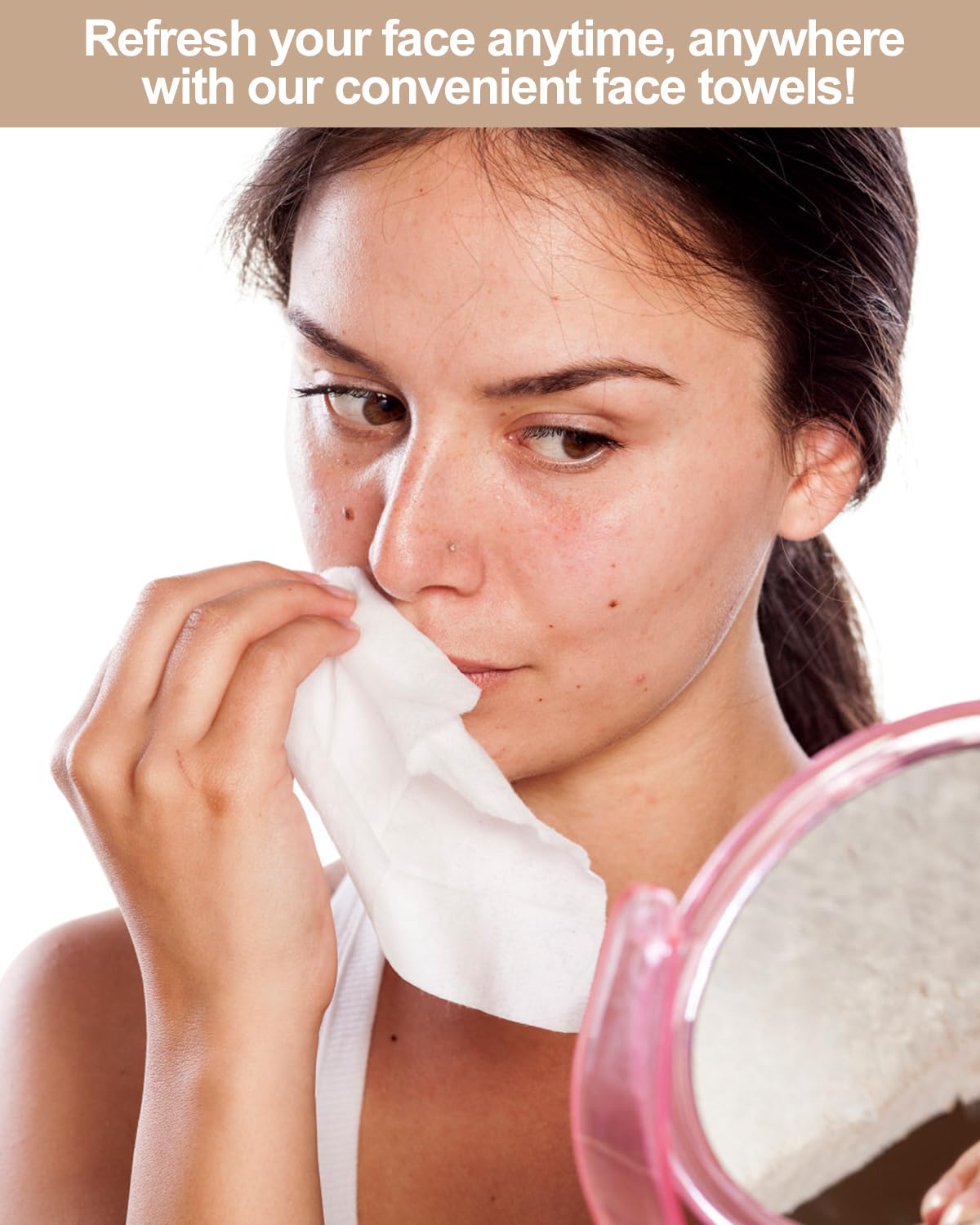 Purcotton Extra Soft & Thick Face Towel Cotton Facial Tissues Disposable Dry Wipes - Image 4