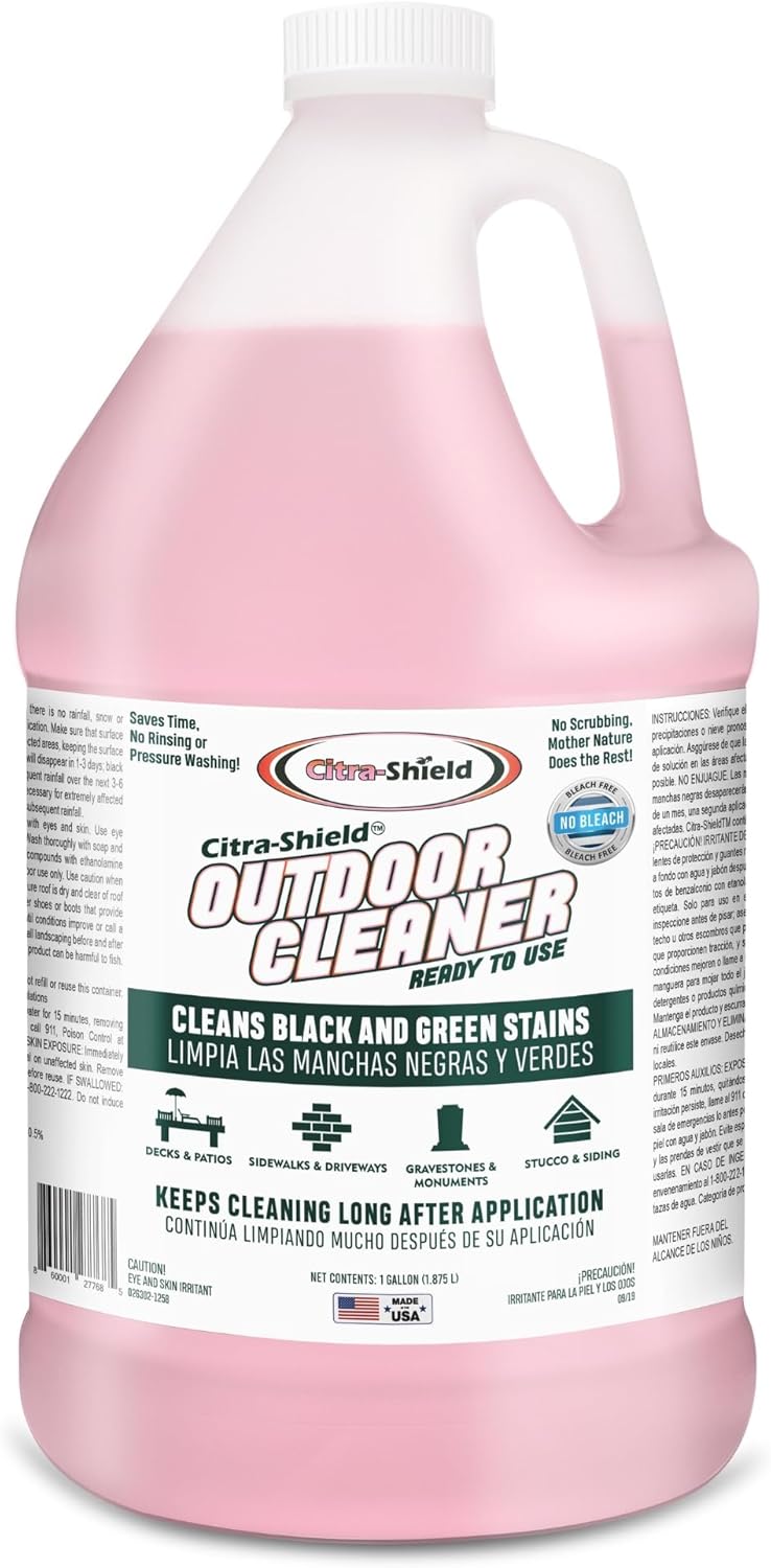 Outdoor - Concrete, Roof, Walls, Headstone, Deck, and Vinyl Siding Cleaner - RTU Outdoor Cleaner, Pack of 1