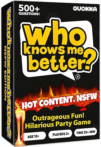 QUOKKA Divertido juego de mesa de cartas para adultos - Juego de despedida de soltera - 500 preguntas Nunca nunca Lo que prefieres Conoce los