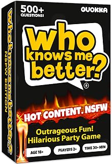QUOKKA Who Knows Me Better? - Hot & Wild Edition | Bold & Spicy Party Card Game for Adults Only | 500+ Daring Questions to Expose Your Friends’ Deepest Desires