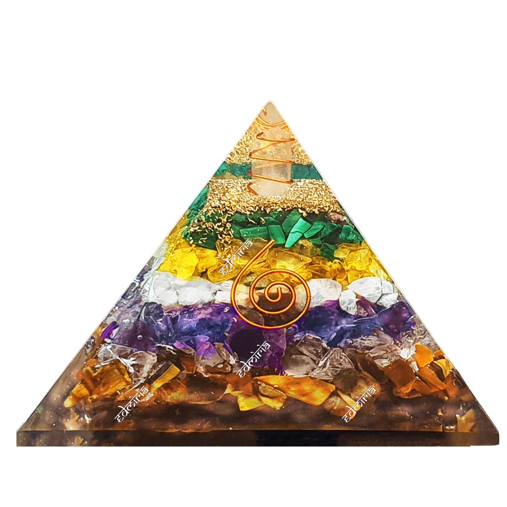 EDIMIRA Money Maker Orgone Pyramid, Eight-Elements Crystal Orgone, Attract Luck Wealth Prosperity, Abundance Success