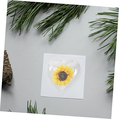 Miniatura 5 de GANAZONO Adornos de plástico transparente, 1 unidad, plástico transparente, acrílico para Navidad, bricolaje, adornos de corazón rellenables de