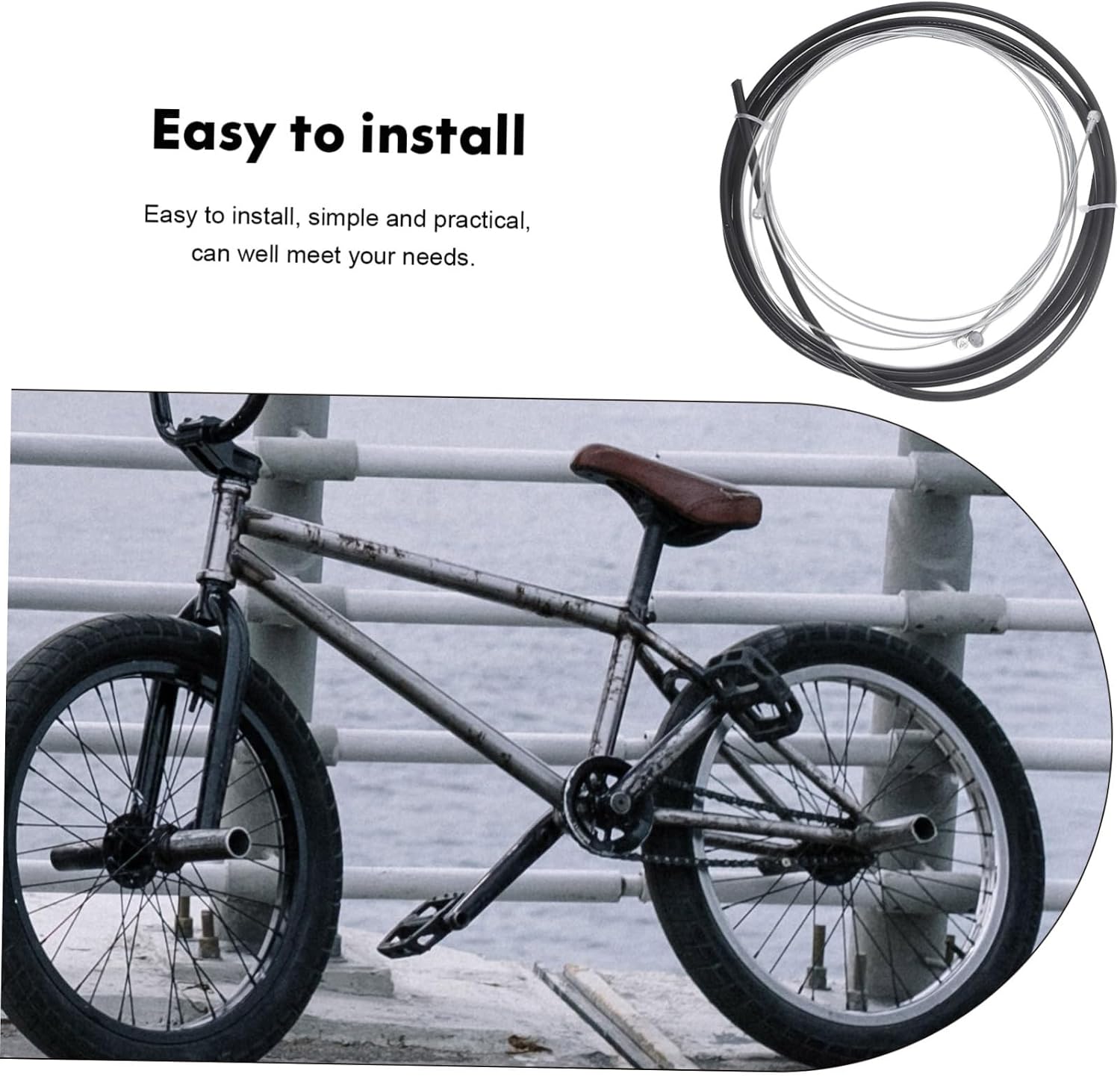 ibasenice Brake Cable Wire Brakes Bike Cable Bike Brake Cables Front and Rear Brake Cables Bicycles Brake Cables