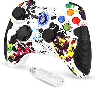EasySMX Gamepad Wireless, Controller da Gioco con Chiavetta USB, Joystick PC per Windows XP/Win 10/ Win 8/Win 7/ Win 11, PS3, Joypad Controller di Gioco