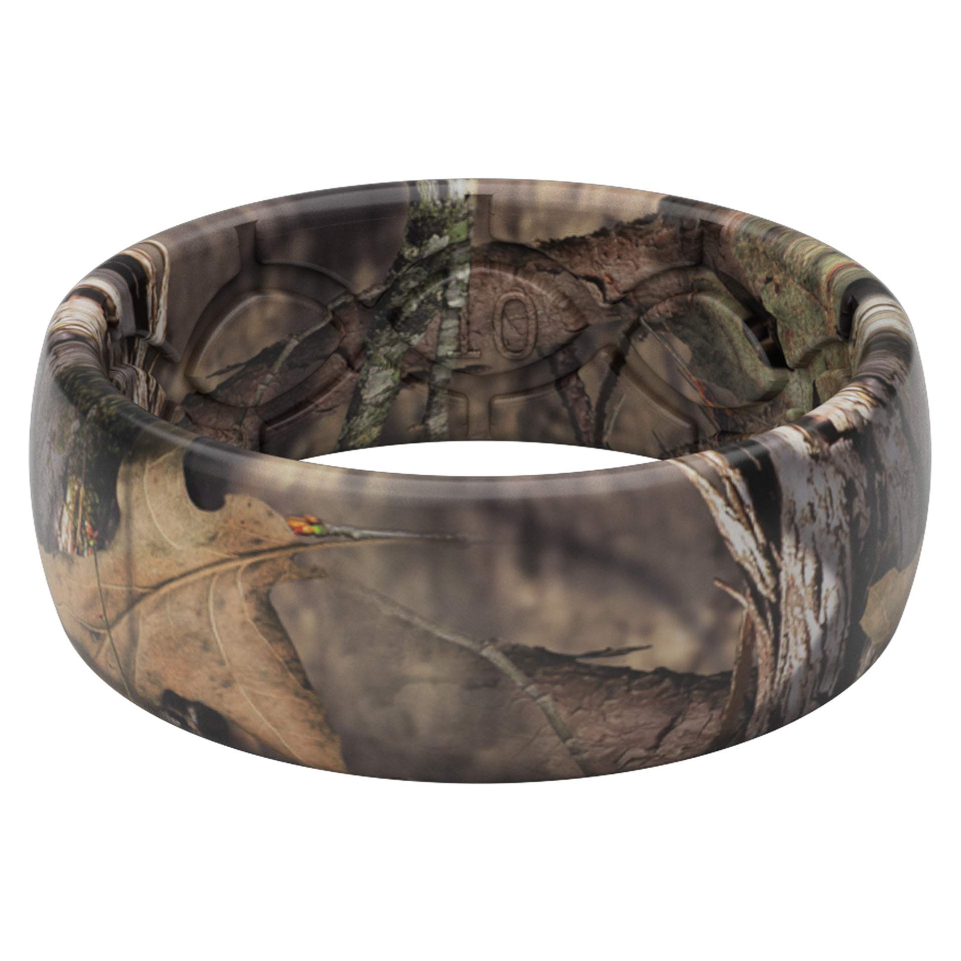 Groove LifeSilicone Wedding Ring for Men - Breathable Rubber Rings for Men, Lifetime Coverage, Unique Design, Comfort Fit Mens Ring - Original Camo Mossy Oak 9 green