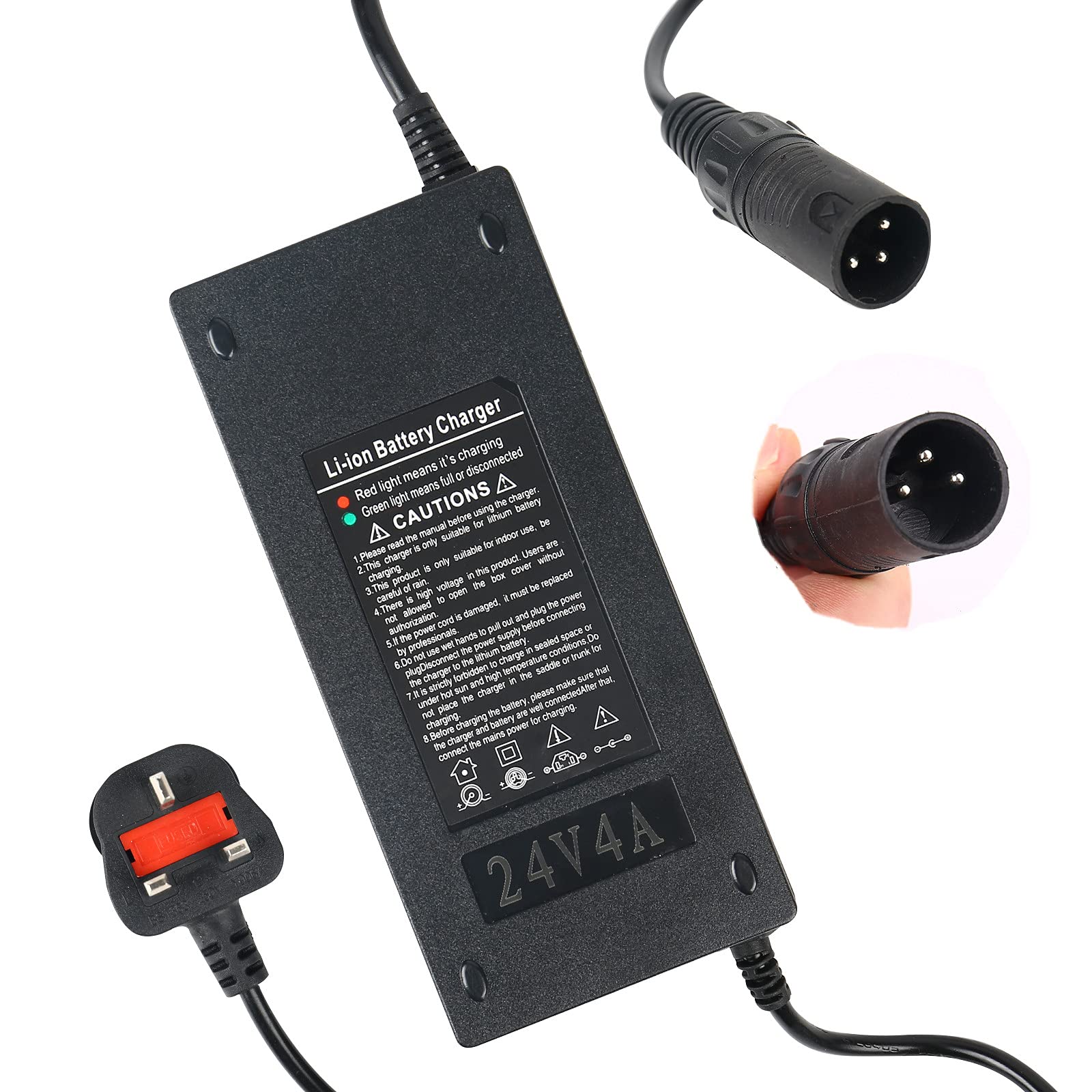 Buy EUNEWR24V 4A Battery Charger,Mobility Lithium Battery Charger for