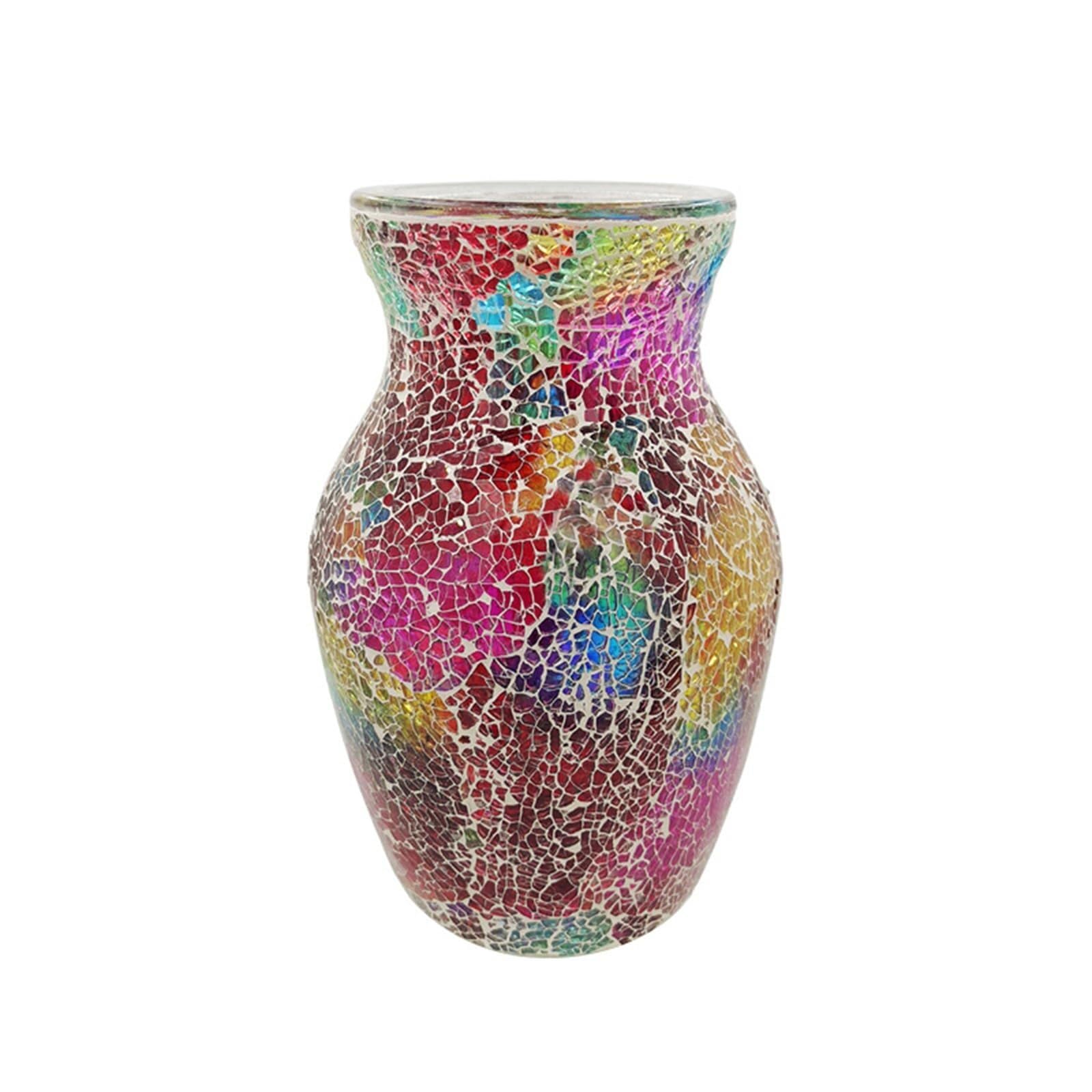 Vase style bohémien en céramique beige pour centre de table