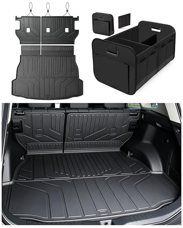 Forro de Porta-Malas com Tapete para Encosto AAGDD em TPE para Toyota RAV4 2026 Hybrid Preto