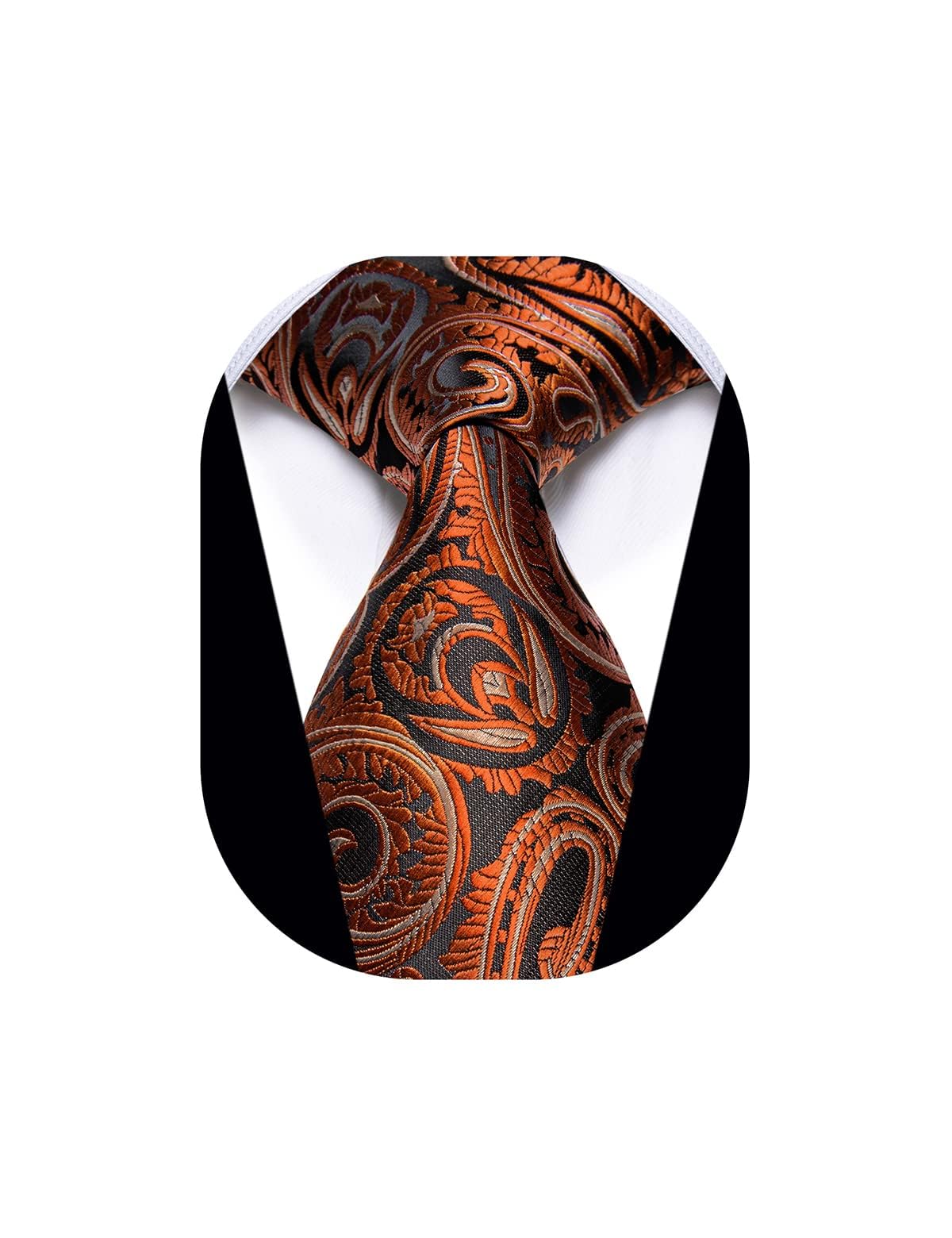 YourTies Paisley Men's Necktie Woven Silk Floral Ties for Men Designer Formal Business Party Wedding