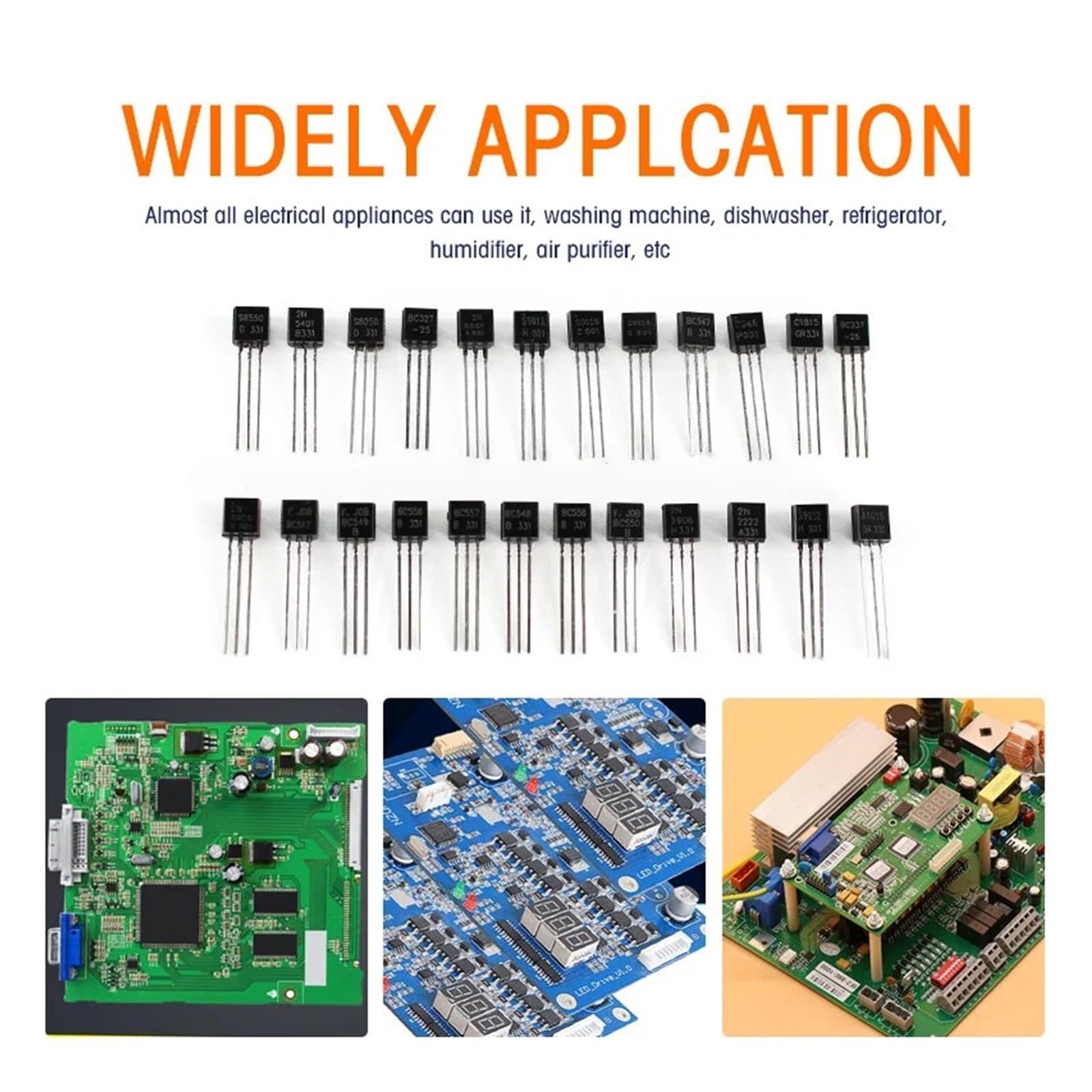 Kit de transistores TO-92 (200/480/840 piezas, surtido, BC547, BC327, BC337, 2N2222, 3906, C945, PNP/NPN)(24Values-480pcs)