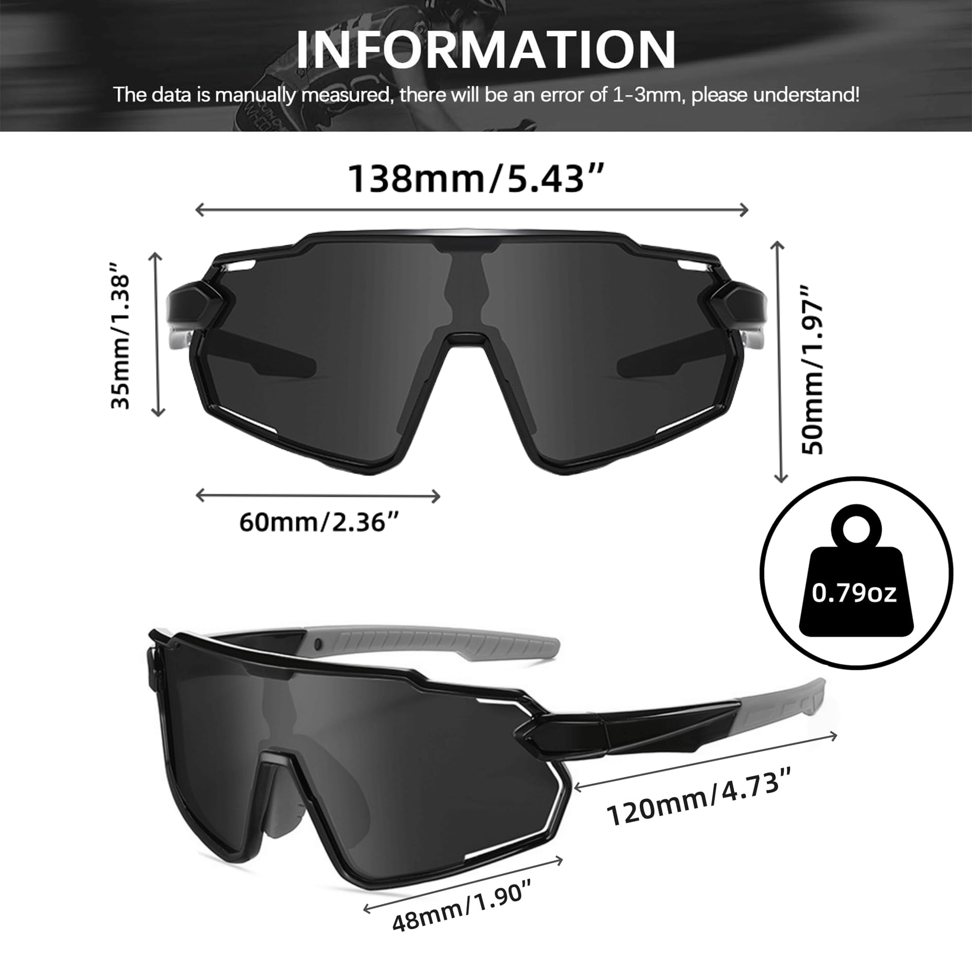 Gafas de sol deportivas polarizadas para niños, jóvenes, béisbol, ciclismo, protección UV, para niños y niñas de 6 a 12 años