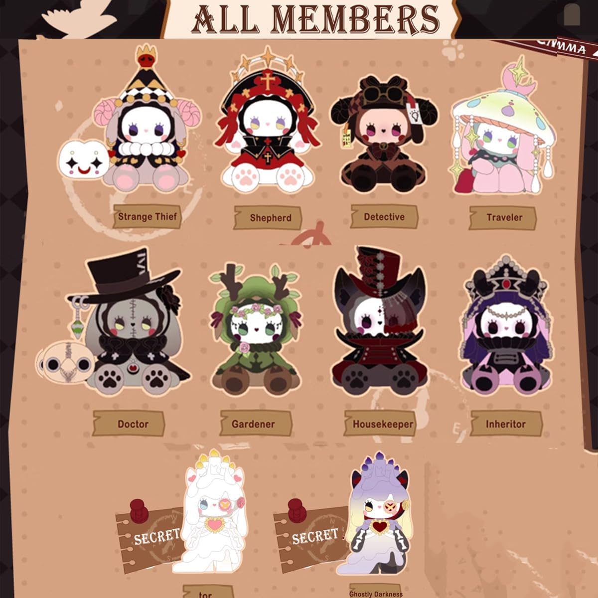 Emma Frostveil Villa Series Blind Box Action Figures Mystery Box Random Toys Cute Birthday Gift Christmas Collectible Toy for Desktop Decoration, Whole Set(8 PCS)