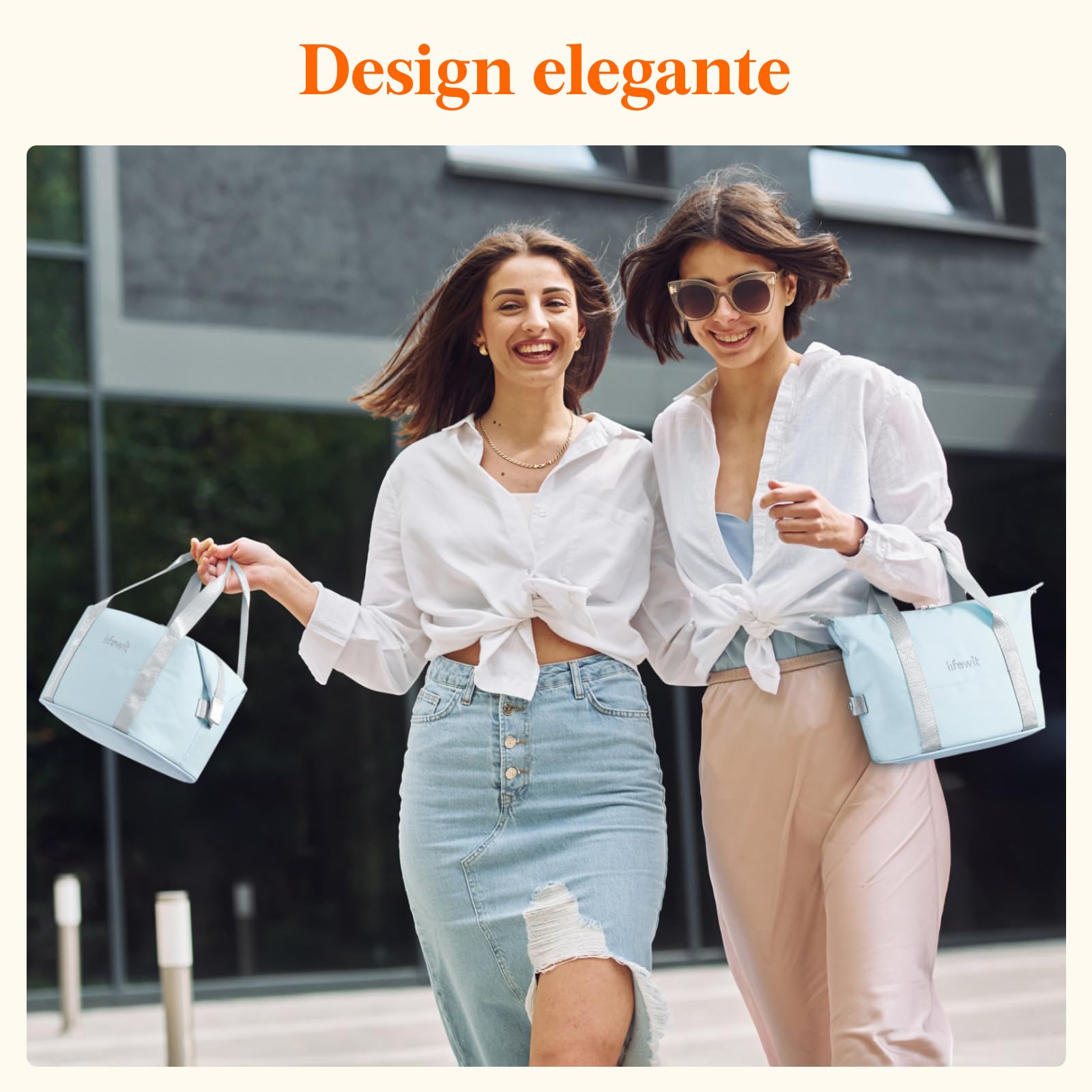 Lifewit Borsa Termica Porta Pranzo per Donna, Piccola Borse Frigo Impermeabile Leggera, Work Lunch Bag per Ufficio, Viaggio, Picnic, Spiaggia, Blu, 6L