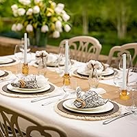 Vista 7 de Vixdonos Portavelas de cristal cónico para centros de mesa, decoración de boda y cena (3 piezas, ámbar)