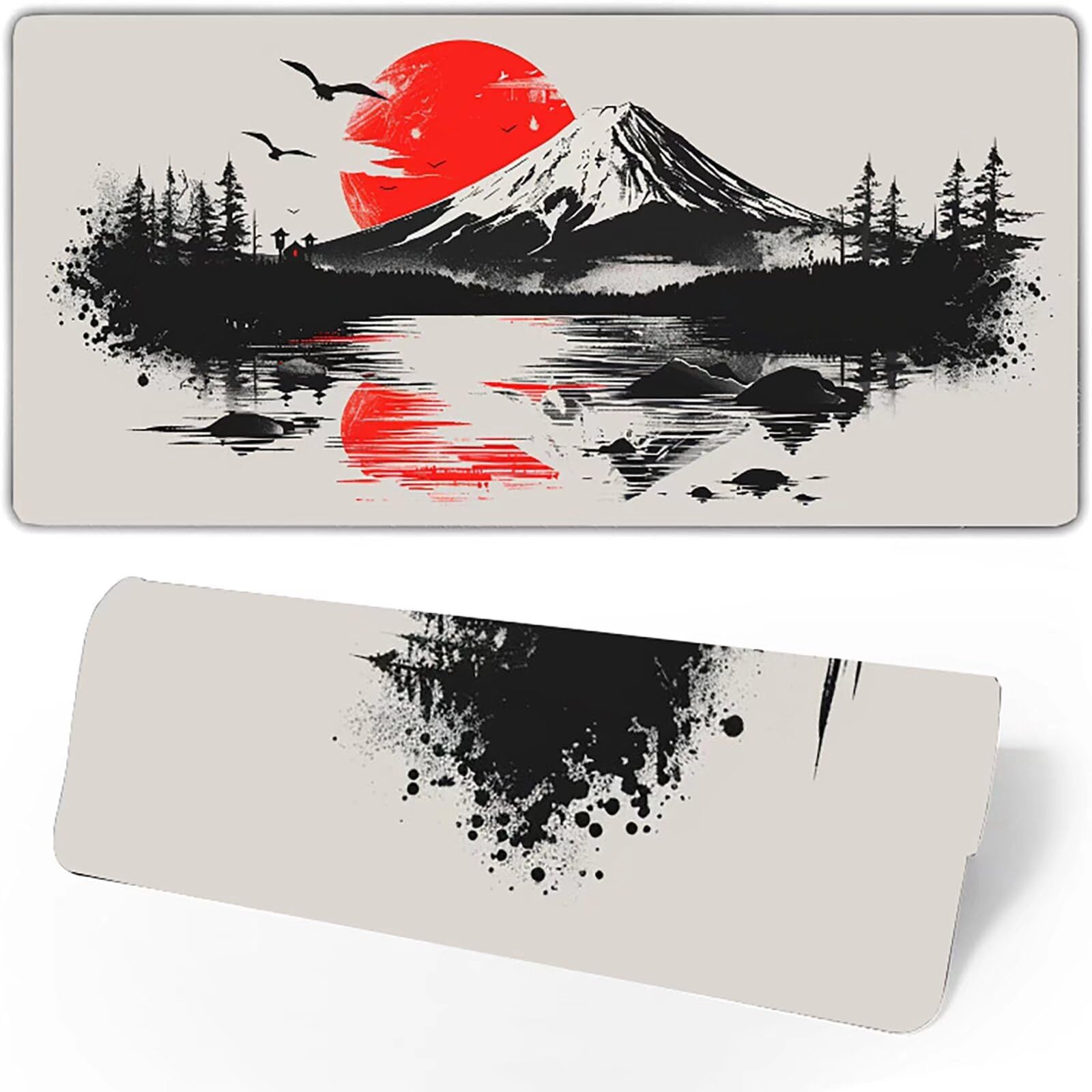 Gamingowa podkładka pod mysz, czarna, XXL, 1400 x 600 x 3 mm, XXL, podkładka pod mysz, akcesoria dla graczy, z antypoślizgową podkładką, wodoodporna i trwała, do biura dla dziewcząt, prezent X-4-M