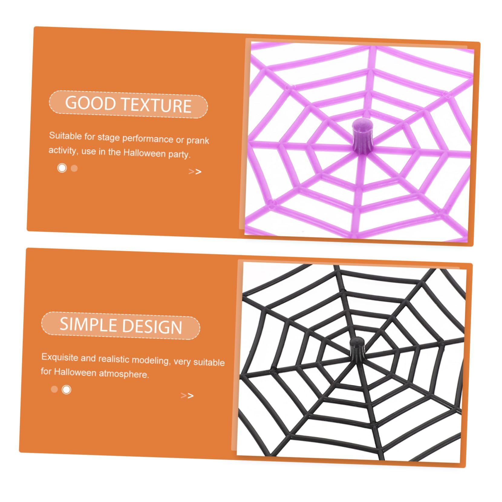 BESPORTBLE 5 Set Ciondolo Decorazione di Halloween Fai da Te Layout di Scena Nero 80 Pezzi Arredamento di Halloween Decorazione della Ragnatela di Halloween Ragnetti Halloween 40 Pezzi * 5