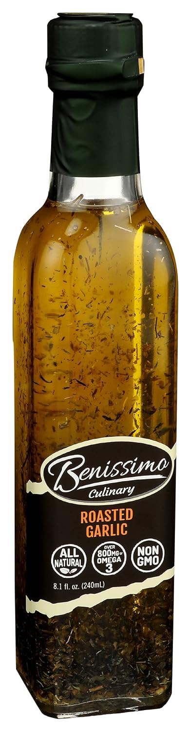 Benissimo Oil, Roasted Garlic, 8.1 Ounce (786173933825)
