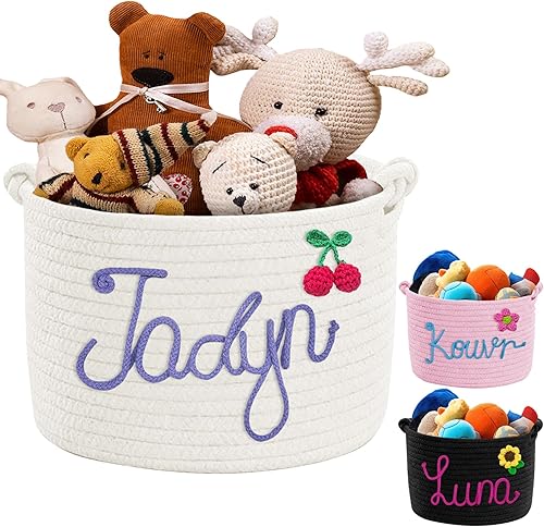 Miniatura 8 de Cesta de almacenamiento personalizada de juguetes para perros, contenedor de juguetes plegable personalizado con nombre de mascota y foto, Cesta de