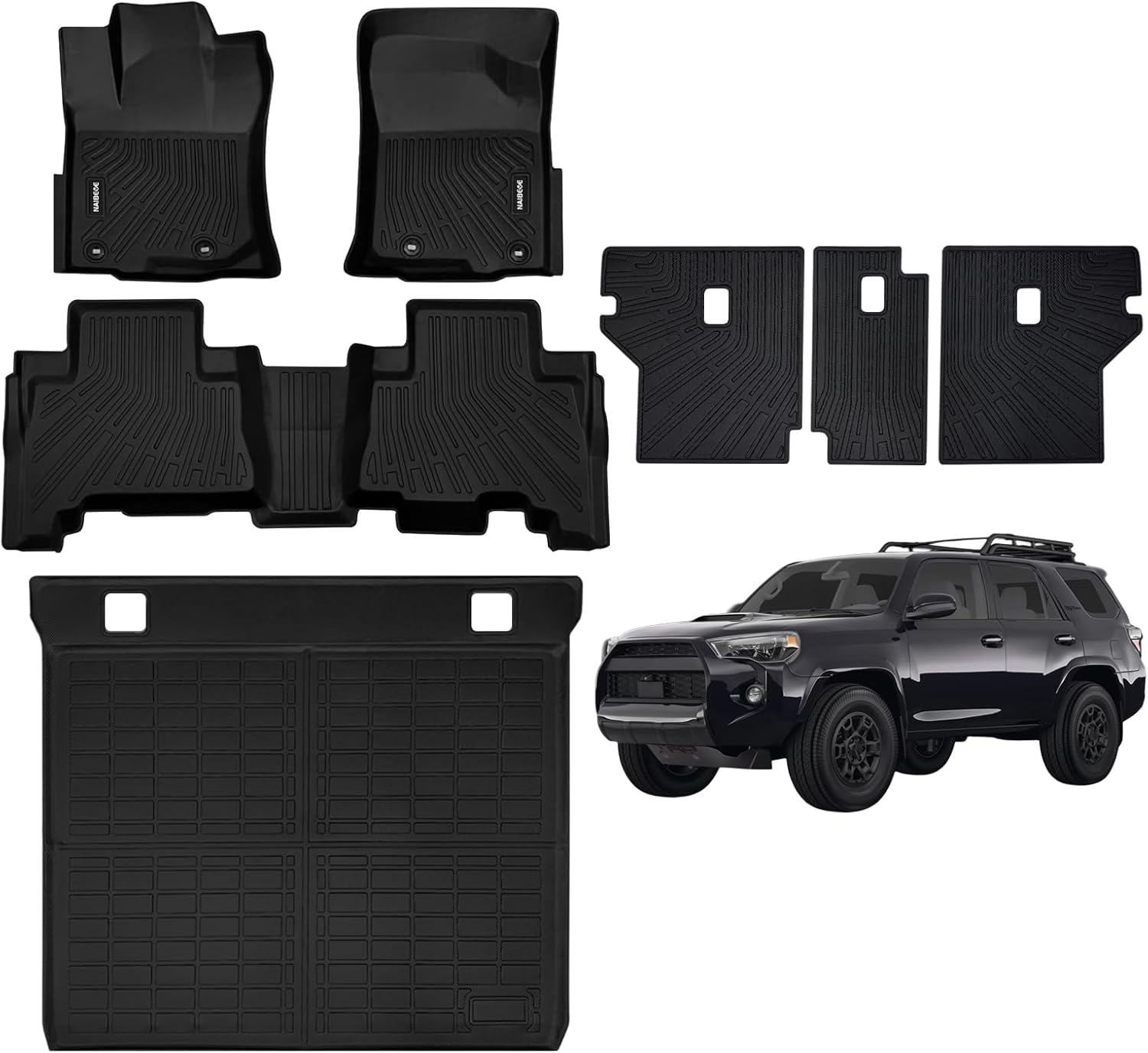 Amazon.com: Naibeve Floor Mats for 2013-2024 Toyota 4Runner 5 Seats ...