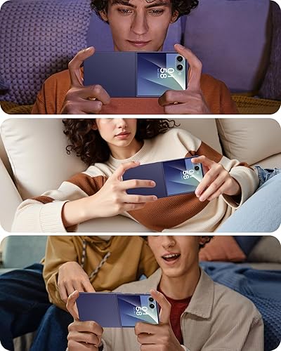 Vista 146 de Miimall Funda delgada para Galaxy Flip 7 con protector de pantalla integrado, grado militar, a prueba de golpes, a prueba de caídas, antiarañazos