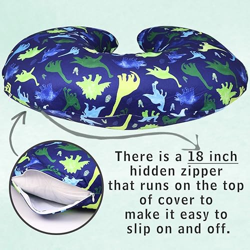 Miniatura 4 de Funda de almohada de dinosaurio para lactancia, funda de almohada para lactancia para bebés y niñas, funda de almohada para lactancia para recién