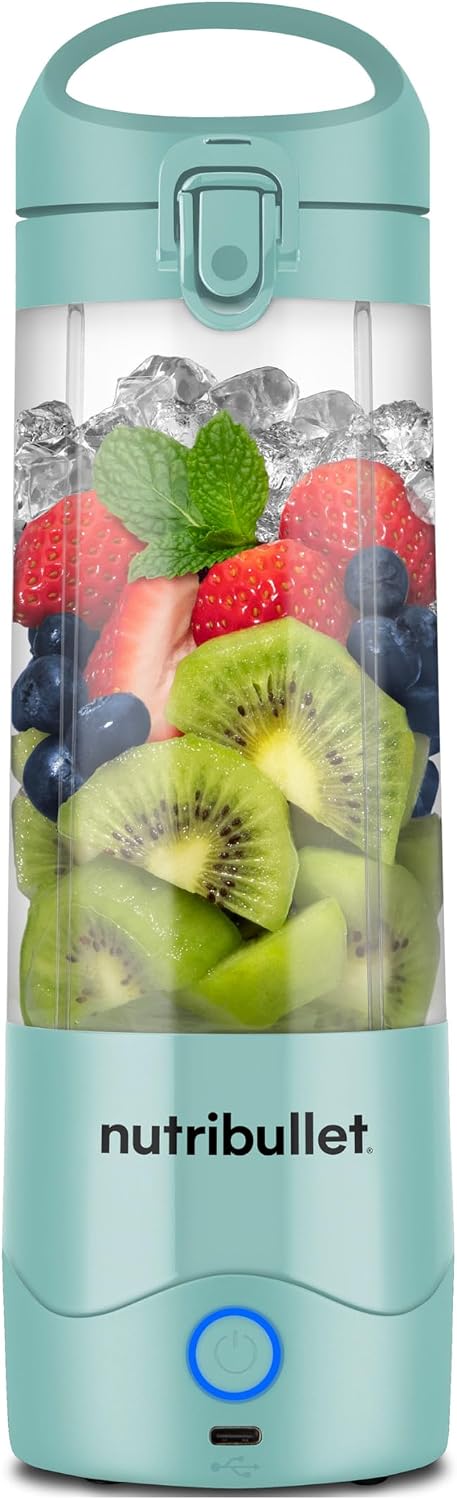 nutribullet Portable NBP003LBL, პორტატული ბლენდერი, 475 ml, ცისფერი