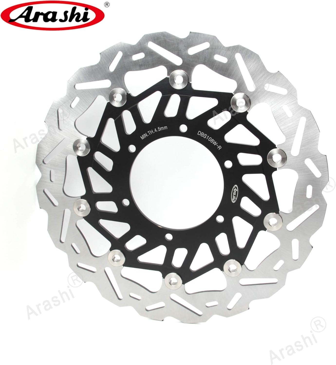 Arashi Front Brake Disc Rotors for Suzuki GSXR 1000 GSXR1000R 2017 2018 2019 ABS 2017-2021 Motorcycle Replacement Accessories GSX-R 1000 GSX-R1000 GSX1000R Black