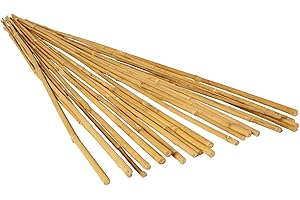 Hydrofarm HGBB8 8 Foot Garden Stakes (Pack of 25) - Sturdy Bamboo...