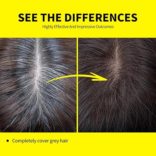 Miniatura 17 de SEVICH Plumas de pincel de tinte para el cabello gris - Raíz de pelo para retoque temporal blanco para Solon Home 0.7 fl oz marrón oscuro Negro 0.7